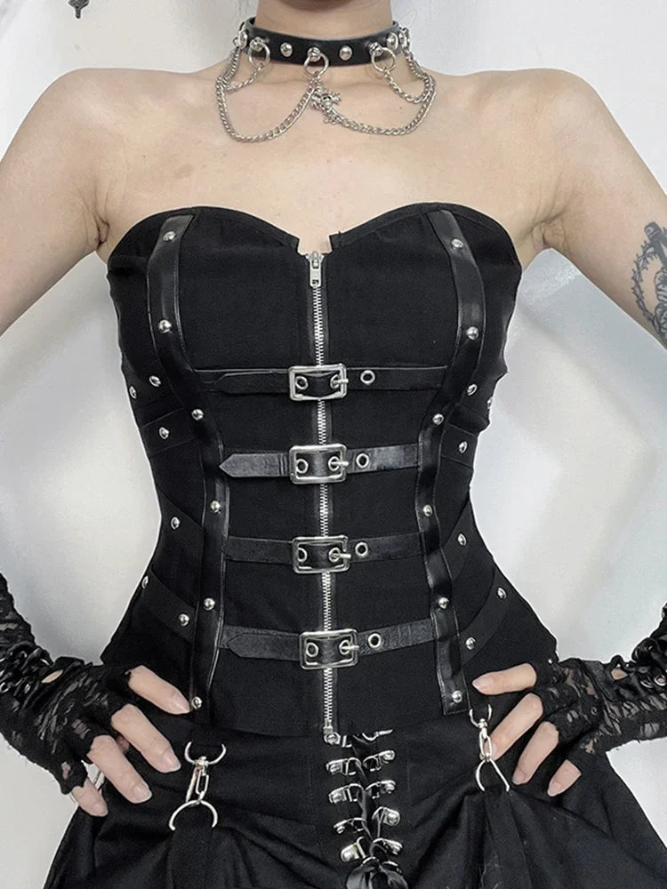 Strapped Zipped Top