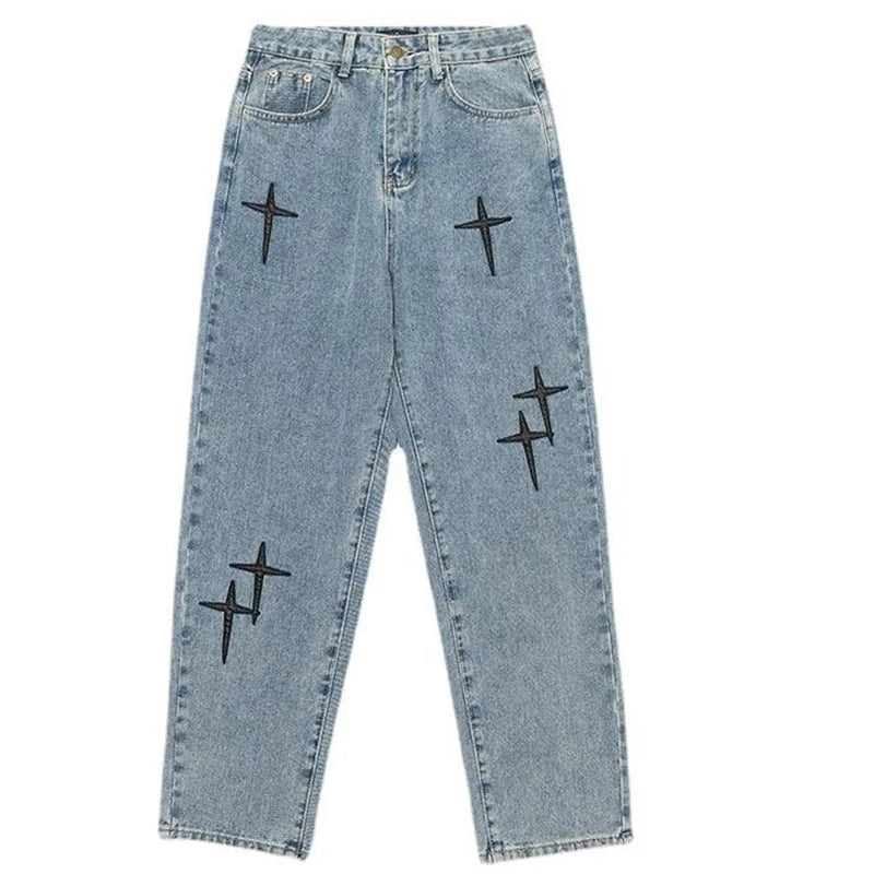 Boyfriend Fit Loose Denim Pants