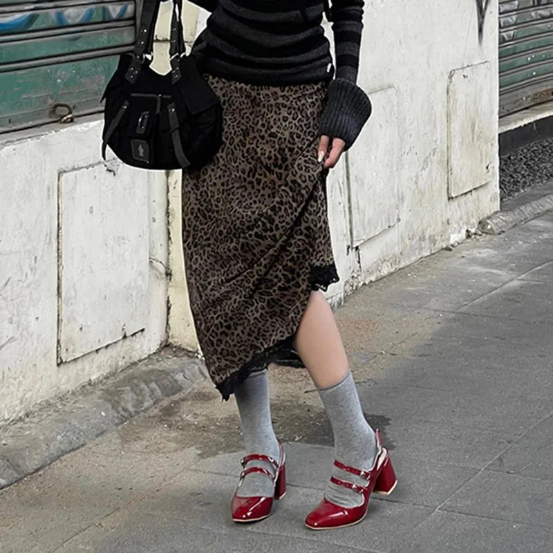Lace Leopard Skirt