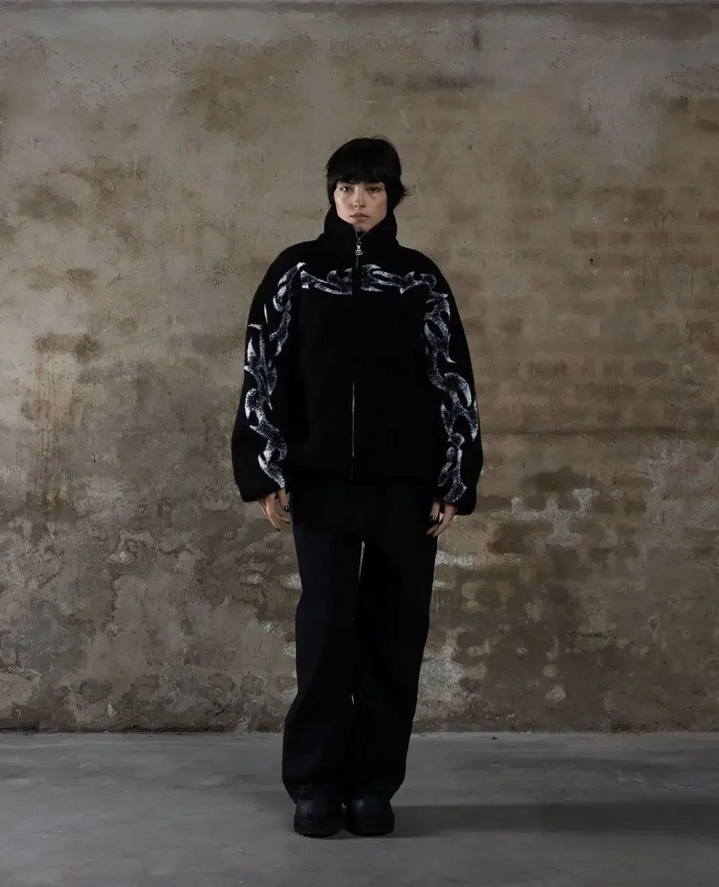 Black Neo-Tribal Jacket / Sweatshirt